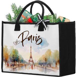 Paris Eiffel Tower Tote Bag for Women – Gift for Christmas, Mother’s Day & More